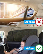 Tevlaphee Car Sunshade Kids, Universal Sun Visor Car Net Sunscreen Baby with Certified UV for Side Window Mesh Material Protects Passenger Baby, Children & Pets(L) (L)