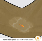 Waterproof Seat Cover Towel, 2PCS Premium Sweat Carseat Protector, Perfect for Universal Anti-Slip Car Truck SUV Seat, Great for Surfing Yoga Gym Workout, Brown