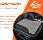kingphenix Premium Car Seat Cushion, Memory Foam Driver Seat Cushion to Improve Driving View- Coccyx & Lower Back Pain Relief - Seat Cushion for Car, Truck, Office Chair (4D Mesh Gray & Black)