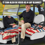 Biyejit Golf Cart Seat Covers with 4 Pockets Golf Cart Seat Towel Blanket Fits 2-Seat Golf Carts, Golf Cart Accessories
