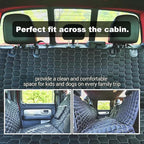 Dog Car Seat Cover for Trucks, Car Seat Cover for Back Seat Protector F150 Ram 1500, Waterproof Dog Hammock for Truck with Mesh Window Heavy Duty Seat Cover for F-Series/GMC Sierra/Silverado