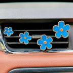 8pcs Cute Five-Petal Flower Car Air Vent Fragrance Clip Daisy Car Air Freshener Air Conditioning Outlet Clip Car Inter Decor (blue red, Ocean)