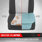 Motor Trend Seat Covers for Cars Trucks SUV, Faux Leather 2-Pack Mint Padded Car Seat Covers with Storage Pockets, Premium Interior Car Seat Cover