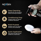 Nexgen Car Leather Cleaner - Quick Spray Car Interior Cleaner and Leather Restorer - Gentle Liquid Formula, Multi-Purpose Cleaner for Cars, Couch, Boots, Purses, and More (16 Oz)