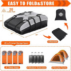 Sailnovo Rooftop Cargo Carrier Roof Bag,20 Cubic feet Soft PVC Waterproof Roof Bag for Most Vehicles with/Without Rack with Strap,Anti-Slip Mat,Padlock,Foldable Car Top Carrier for Road Trip Camping