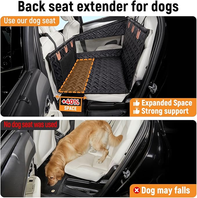 YJGF Large Dog Car Seat Large Size Dog,Pet Car Seat Cover for Back Seat Extende,Pet Booster