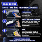 Multifunctional Foam Cleaner for Car - Car Interior Cleaner & Deep Stain Remover for Home, Powerful Foam Removes Dirt and Stains from Seat, Fabric and Carpets - 5oz / 150ml