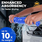 Premium 2pk +1 Free Shammy Cloth for Car Drying - 26"x17" - Super Absorbent Chamois Towel - Scratch-Free, Reusable & Soft Wash Cloth - Car Drying Towels