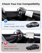2026 Upgraded Tesla Model Y Juniper Sunshade Roof, UPF200+ Roof Sunshade with Storage Bag, No-Sag&No-Gaps Heat Insulation Foldable Roof Shade, Tesla Accessories for Juniper 2025-2026, Gray