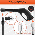 Pressure Washer Gun Kit, Replacement Pressure Washer Extension Wand with Nozzle– Compatible with Some of Portland Husky Black Decker Ford Pulsar ShopForce Taskforce Powerwasher Taskmaster
