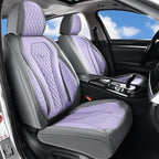 Coverado Leather Seat Covers 2 Seats, Car Seat Covers Front Seats, Purple Car Seat Cover 2 Pack, Front Car Seat Covers, Car Seat Cushion, Auto Seat Covers Driver Seat Protector Universal Fit Most Cars