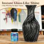 Muanxious Air Dry Clay Glaze — No-Tack High Gloss Waterproof Clear Varnish & Sealant, ASTM D-4236, Low Odor, Anti-Yellowing, 50ml (1.69 fl oz)