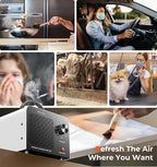 Ozone Generator, 48,000mg/h High Capacity O3 Machine for Large Spaces Up to 4,000 Sq Ft, Portable Odor Eliminator for Car, Home, Basement, Smoke, Pets, and Commercial Use, White