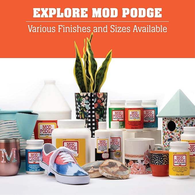 Mod Podge CS11304 Waterbase Sealer, Glue and Finish, 128 oz, Matte