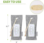 CLEVAST Activated Bamboo Charcoal Odor Absorber - 6 x 60g Air Purifying Bags Natural Fresh, Deodorizer and Moisture Eliminator for Home, Closet, Shoes, Car Air freshener Grey