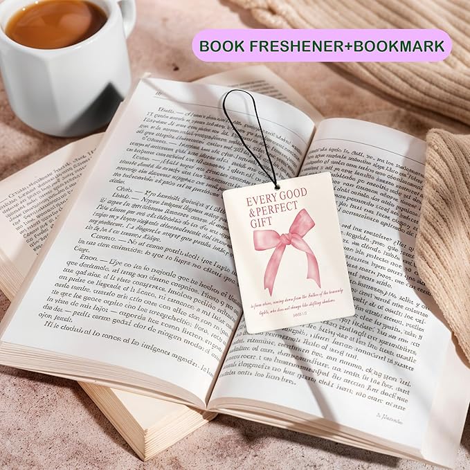Coquette Pink Bow Christian Car Air Freshener Accessories for Women, Cute Girly Religious Air Freshener Hanging 3 Pcs for Cars Closet Drawer or Books, Preppy Christian Car Mirror Decor for Women