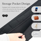Car Back Seat Cover,Non-Slip & Breathable Bench Seat Cover with Side Pockets for Car Storage & Protecting Interiors,Universal All-Season Seats Back Protector for Most Cars,SUVs (Rear Seat Cover)