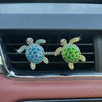 4pcs Cute Sea Turtles Car Air Vent Diffuser – Clip-On Fragrance Air Freshener for Cars with Replaceable Refills, Adorable Animal Car Vent Clip for SUV & Truck (Blue Green, Ocean)