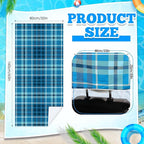 2 Pack Car Seat Towel Covers with Storage Bag 63 x 32 Inch Athletic Running Towel Seat Sweat Washable Non Slip Cover Gift for Car Outdoor Sport Activities (Blue Plaid)