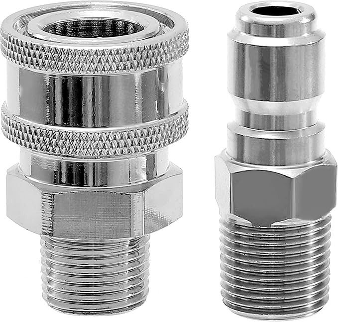 JOEJET High Pressure Washer Ball Valve Kit, 3/8" Quick Connect Ball Valve for Power Washer Hose, 5000 PSI