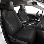 AOMSAZTO Custom Fit Seat Covers for Toyota bZ4X XLE,Limited 2023 2024 2025 2026 Full Set Waterproof Faux Leather Cover Seat Set Interior Accessories Cushion Protector Breathable Seat Cover Sets Black