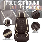 CTDS Car Seat Covers for Chevy Trax 2015-2026, Stylish Sport Seat Cover, Premium Nappa Leather Car Seat Cover. Automobile Seat Covers Sets.(Standard 5 Seats/Coffee Color)