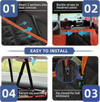Dog Car Seat Cover for Back Seat - Waterproof and Anti-Slip Car Dog Seat Cover, with Hammock Design for Safe and Comfortable Travel, Suitable for Most Cars Trucks SUVs