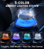 Upgraded Smart Car Air Freshener, Car Diffuser, Fuji Cologne & Pine Forest 5 Mode Ambient Light & Mist Fragrance with Auto On/Off Intensity Adjustable Mist for 6 Months C01 Automotive Diffuser,Premium