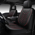 CAR PASS 3D Foam Mesh Leather Car Seat Covers Front Seats, Breathable Front Seat Cover for Cars, Comfortable Universal Fit for SUV Truck Sedan Automotive Anti-Slip Airbag Compatible, Black and Red