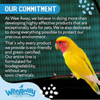 Wee Away Bird Cage Cleaner for Small Cages, Droppings Remover, Enzyme Cleaning Spray for Perches, Feeders, and Walls, Unscented, 16 fl oz