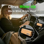 4 Packs Citrus Scented Natural Wood Vent Clips,【Brighten Cabin Mood】 Odor Refresh Car Scents Air Freshener Refills, Long Lasting Fragrance Diffuser, SUV Essentials Gift for Women