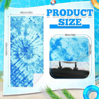 1 Pack Car Seat Towel Covers with Storage Bag 63 x 32 Inch Athletic Running Towel Seat Sweat Washable Non Slip Cover Gift for Car Outdoor Sport Activities (Blue Tie Dye)