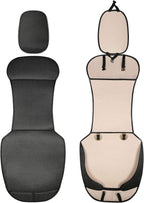 Auto Newer Luxury Breathable Car Seat Cover Fit Four Seasons, Universal Front of Car Seat Cushions, Bottom Seat Covers of Full Wrapped Edge,Universal Fit for 95% Cars,SUV(Black+Grey，2PCS)