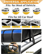 MCBD Rooftop Cargo Carrier Bag, 15 Cubic Feet Waterproof Soft-Shell Car Roof Bag for All Vehicles SUV with/Without Rack, Car Top Luggage Storage Bag