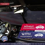 Autoamerics 1-Piece Windshield Sun Shade Grunge American Flag - 4 USA Design - Foldable Car Front Window Sunshade for Most Sedans SUV Truck - Blocks Max UV Rays and Keeps Your Vehicle Cool - Medium
