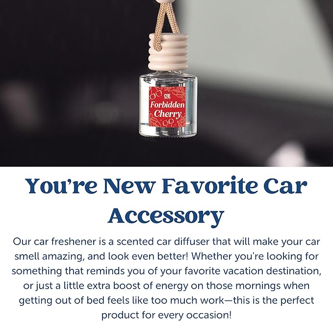 C&E Craft Co Hanging Car Air Freshener Diffuser 2 Pack, Long Lasting Fragrance Oil Car Freshener, Glass Bottle Auto Air Freshener, Made in USA (Campfire Marshmallow)