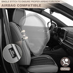 TTX LIGHTING for Kia Soul 2010-2026 Seat Covers: Waterproof Leather Seat Protector with Airbag Compatible (2 Front Seats,Black&Gray)