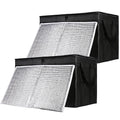 CIVJET 2-Pack Insulated Food Delivery Bag with Hard Bottom, XXX-Large Commercial Food Warmer, Insulated Reusable Grocery Cooler/Hot Bags, Tote Bag for Shopping/Travel, Black