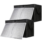 CIVJET 2-Pack Insulated Food Delivery Bag with Hard Bottom, XXX-Large Commercial Food Warmer, Insulated Reusable Grocery Cooler/Hot Bags, Tote Bag for Shopping/Travel, Black