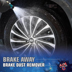 AIM Chemicals Brake Away Non-Acid Wheel & Tire Cleaner - Heavy Duty Degreaser & Engine Cleaner - Removes Brake Dust, Grease, Grime, Aluminum Brighteners - Ideal for Cars, Boats, RVs & Equipment, 1 Gal