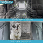 Lassie Dog Car Hammock for 2018-2026 Tesla Model 3 Back Seat Pet Cover for Dogs with 4 Headrests and 2 Seat Belts, 100% Waterproof Backseat Hammock Pet Seat Protector for Tesla Model 3