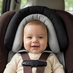 Pro Goleem Car Seat Head Support Infant, Soft Infant Car Seat Insert, 2 in 1 Carseat Head Support for Newborn, Perfect for Car Seat, Stroller, Swing, Bouncer, Gray and Black
