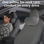 Car Headrest Pillow for Neck Support Memory Foam Car Neck Pillow Universal Fit Head Rest Travel Pillow Car Pillow for Pain Relief While Driving Grey 2pc