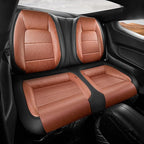 Seat Cover for Ford Mustang Coupe 2015-2026 Custom Fit Faux Leather Car Seat Covers for Mustang Coupe Fastback GT/V6/EcoBoost Full Set-(M-Brown)