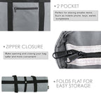 BeeGreen Cooler Bag Soft Insulated Tote for Beach Travel Grocery Shopping Lunch Portable Large Ice Coolers with Handle Hard Freezer Bags with Zippered Top Foldable Leakproof Delivery Totes Gray