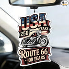 9Pcs USA 250th Anniversary Car Air Freshener, 1776-2026 Semiquincentennial Commemorative Hanging Ornament, Patriotic Double-Sided Scented Tablet, 2026 Independence Day Souvenir Gifts (Style 7)