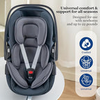 Innokids Head and Body Support Pillow Infant Car Seat Insert for Newborn to Toddler Stroller Cushion (Grey)