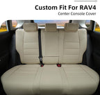 Lolcar RAV4 Seat Covers Custom Fit for Toyota RAV4 2019 2020 2021 2022 2023 2024 2025 LE,XLE,XLE Premium,Limited,Airbag Compatible,Seat Cover Full Set for SUV, Waterproof Leather（Beige）