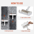 Pet Hair Removal Tool, Reusable Lint Roller for Pet Hair, Self Clean Cat Hair Remover with Dust Bin, Pet Hair Remover Roller, Dog Hair Remover for Couch,Furniture,Carpet,Sofa & Bedding.