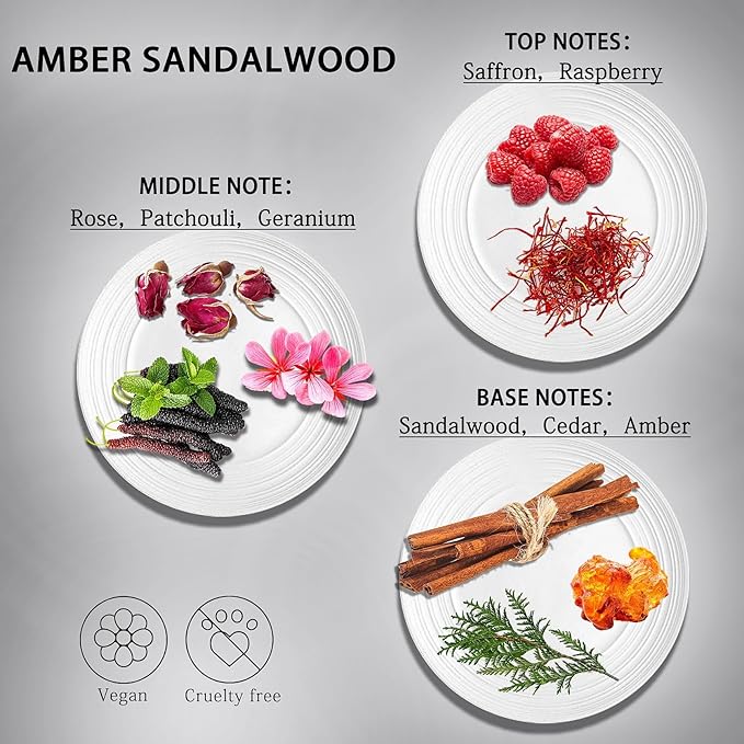 2-Pack Car Fresheners Long Lasting & Car Deodorizer - Amber Sandalwood Hanging Car Air Freshener for Men and Women, Car Necessities & Scent Diffuser by VUTOLLOSA